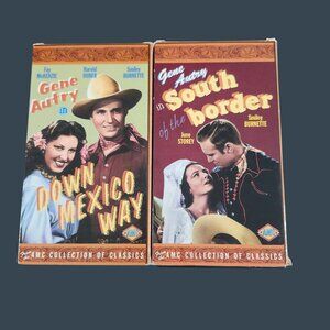 Gene Autry Down Mexico Way & South Of The Border VHS Movies